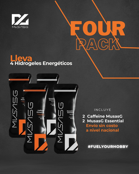3. El Four Pack:  2 hidrogeles con cafeína + 2 sin cafeína - Envío sin costo a nivel nacional