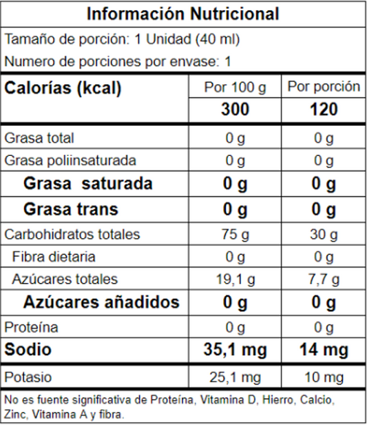 Caffeine MusasGel  40 ml 30 g de carbohidratos Cafeína / Guaraná / aminoácido